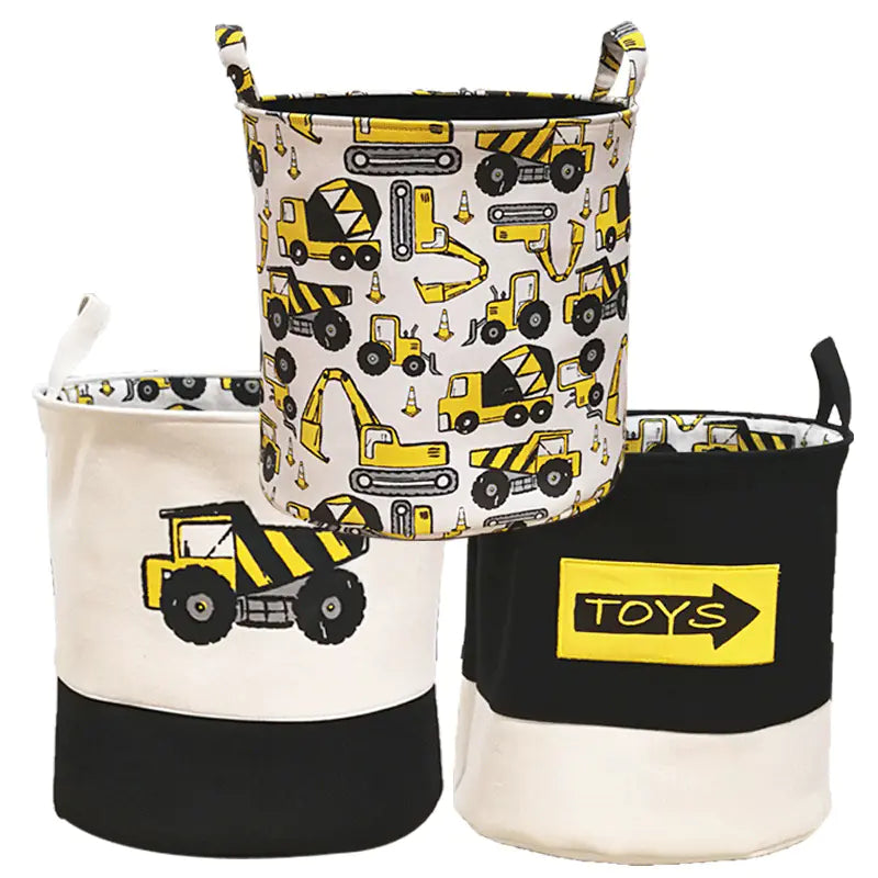 Canvas Children's Cartoon Storage Bucket
