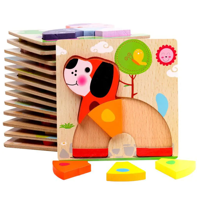 Kids' 3D Wooden Learning Puzzle