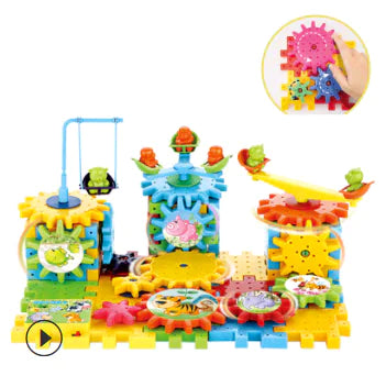 Colorful Gear Building Toy Set – STEM Puzzle Play Kit