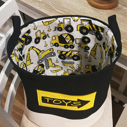 Canvas Children's Cartoon Storage Bucket