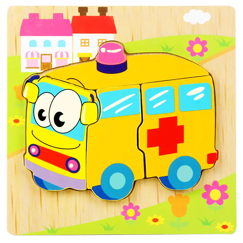 Kids' 3D Wooden Learning Puzzle