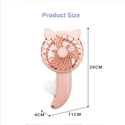 Charming Cat Cartoon Mini Fan