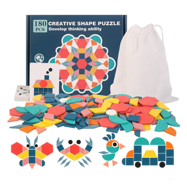Kids' Creative Geometric Wood Puzzle
