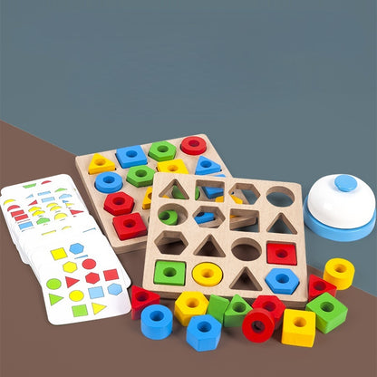 Shape Matching Puzzle Game with Cards and Bell