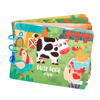 Farm Busy Book for Toddlers – Educational Toy Set