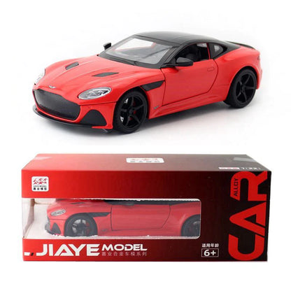1:24 Scale Diecast Toy Vehicle Model Aston Martin DBS Super Car Pull Back Sound & Light Car Educational Collection Gift for Kid
