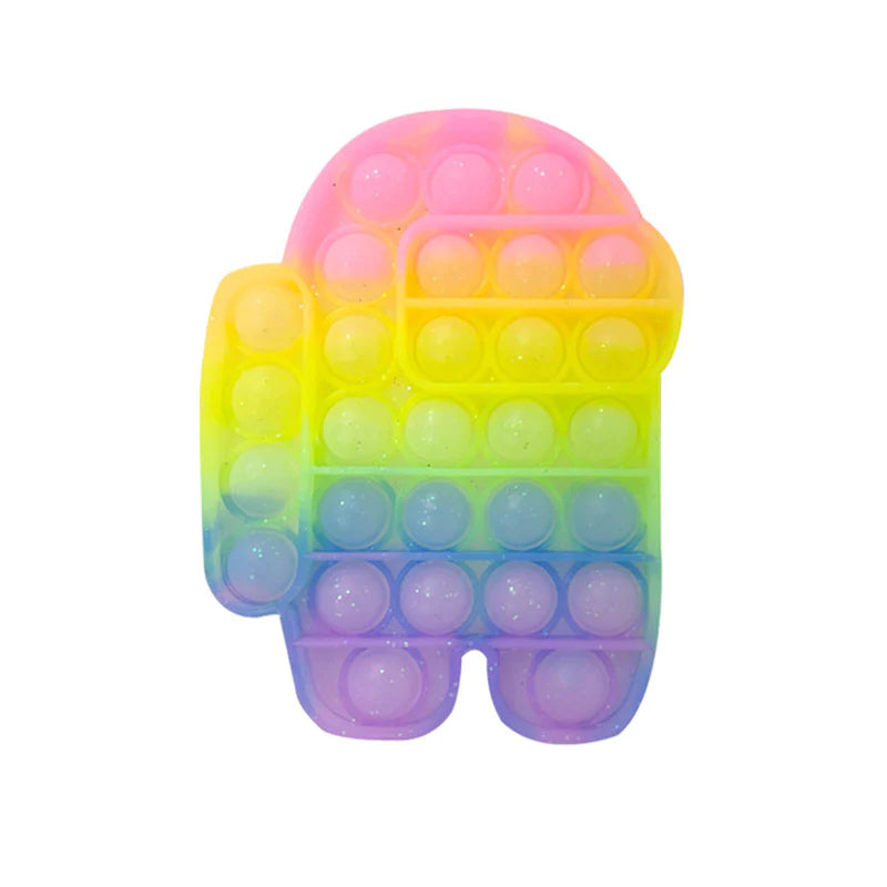 Glittering Antistress Toys Ice Cream Push Bubble Sensory Toys Children Autism Fidget Stress Reliever Toy for Kids Adult