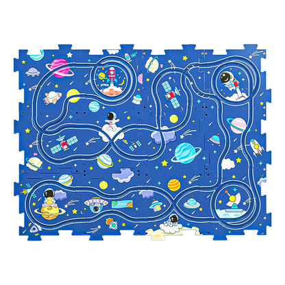 Space Track Puzzle Mat with Smart Car – STEM Play Toy