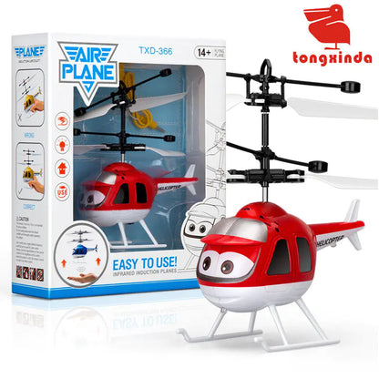 Infrared Induction Flying Helicopter Toy with LED Lights