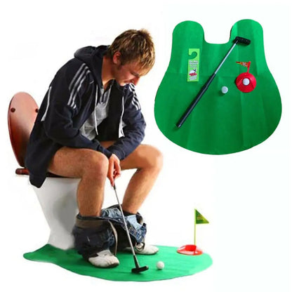 Funny Toilet Mini Golf Putting Game for Bathroom Fun