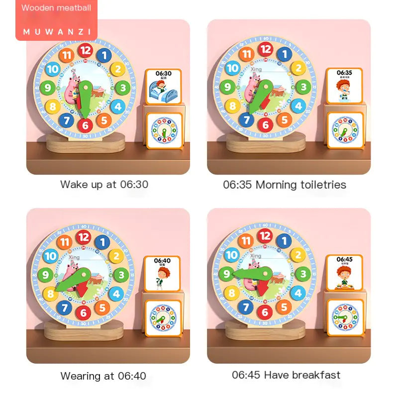 Wooden Digital Clock Toy for Kids