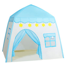 Flower-Themed Play Tent for Children - Indoor and Outdoor Castle Playhouse in Blue, Ideal Gift for Toddlers and Boys