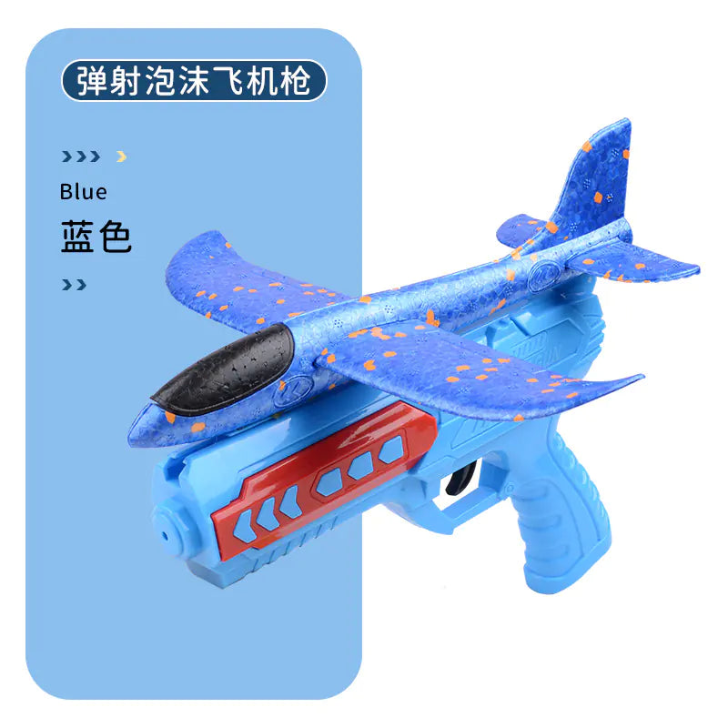 Foam Airplane Launcher Gun with LED Lights