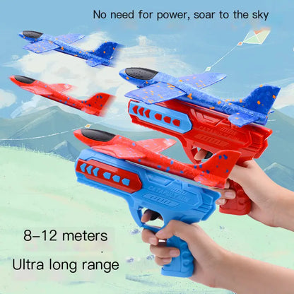 Foam Airplane Launcher Gun with LED Lights