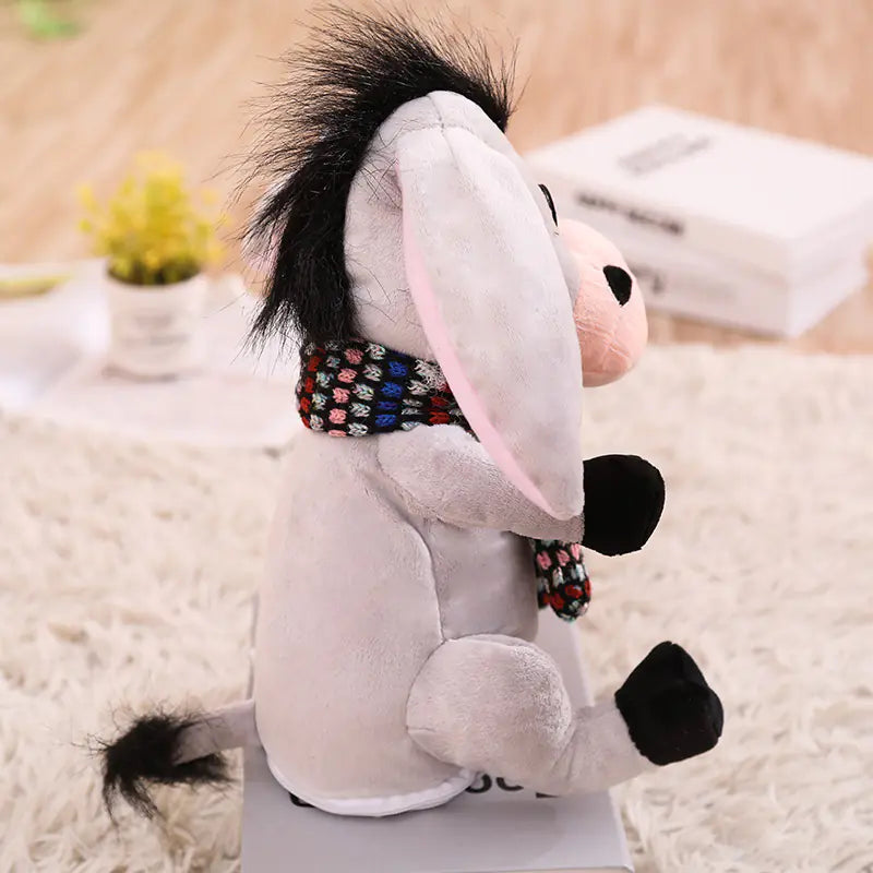 Cute Donkey Plush Toy with Scarf – Soft & Huggable Fun