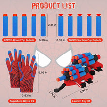 Spider-Man Glove Cosplay Web Shooter Toy Set for Children (2-Pack)