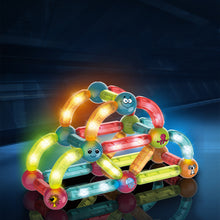 Magnetic Light-Up Building Sticks – 128PCS STEM Construction Set