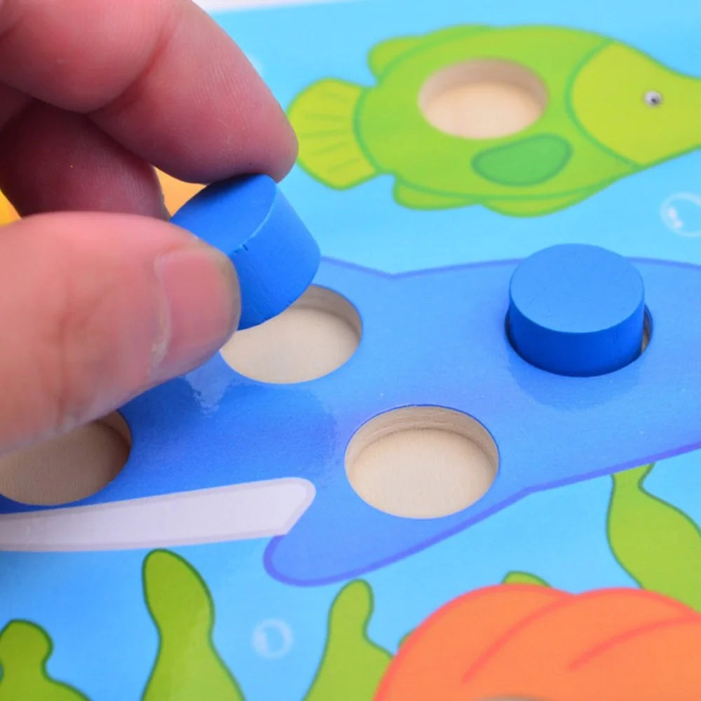 Color Match Peg Puzzle Boards for Toddlers