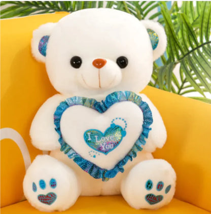 Cute I Love You Teddy Bear Plush Pillow