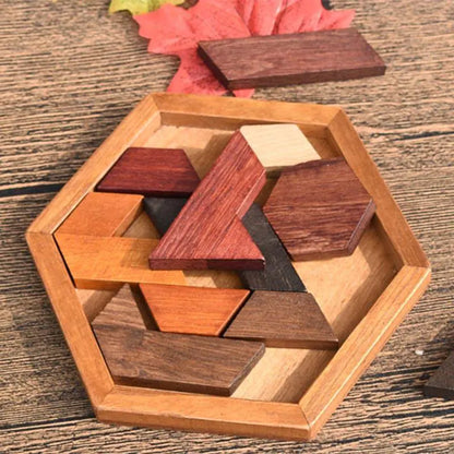 Hexagon Wooden Brain Teaser Puzzle