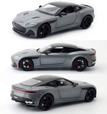 1:24 Scale Diecast Toy Vehicle Model Aston Martin DBS Super Car Pull Back Sound & Light Car Educational Collection Gift for Kid
