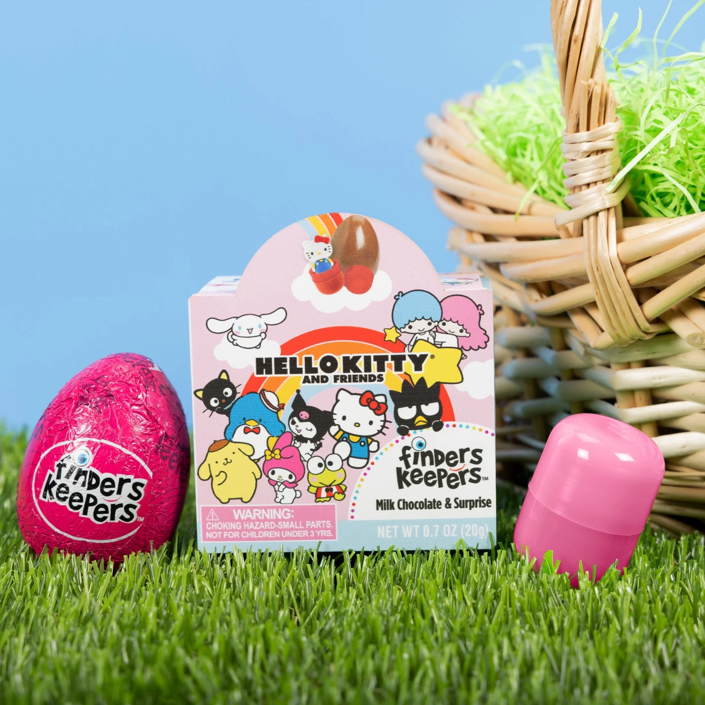 Hello Kitty Milk Chocolate Hard Candy Egg with Toy Surprise, 0.7 oz, Single Box