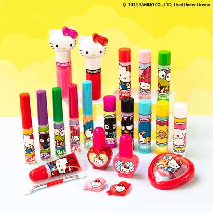 Sanrio Hello Kitty Kids Makeup Set - Color Collection with 3 Moisturizing and Hydrating Products, Soft Shine Finish, Fun Flavors, Cruelty-Free and Vegan