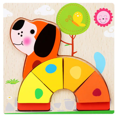 Kids' 3D Wooden Learning Puzzle