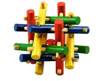 Wooden 3D Brain Teaser Puzzle Set - for Kids & Adults