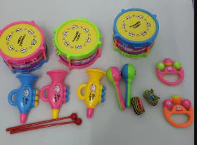 Kids Musical Instruments Toy Set with 13-Piece Colorful Band