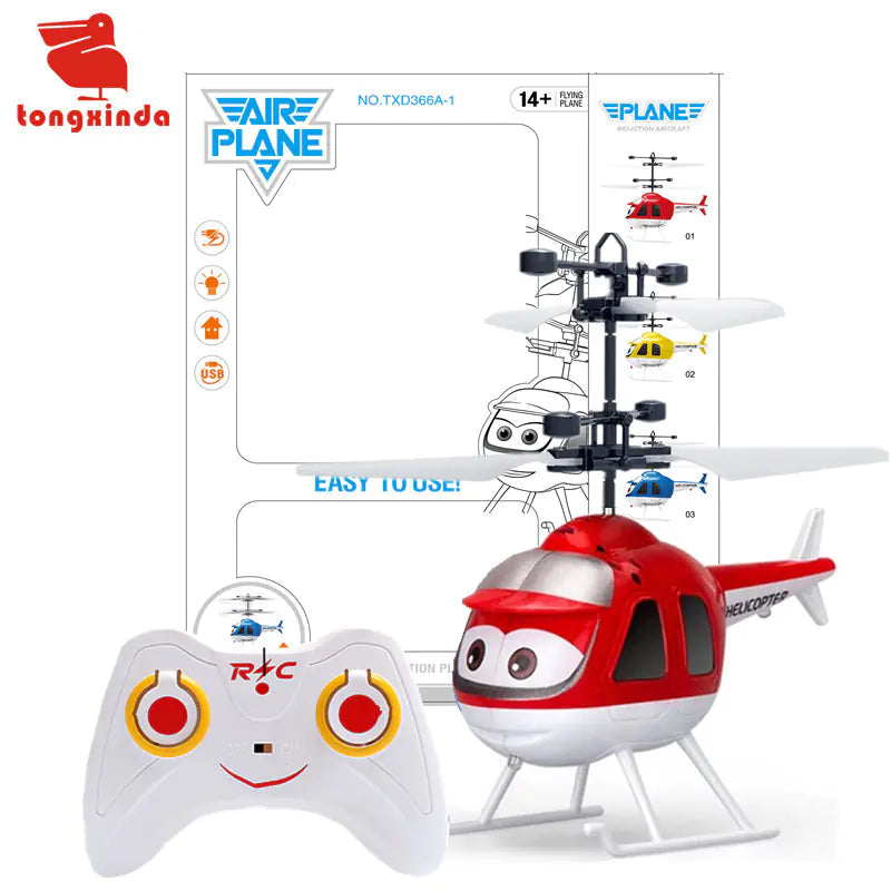 Infrared Induction Flying Helicopter Toy with LED Lights