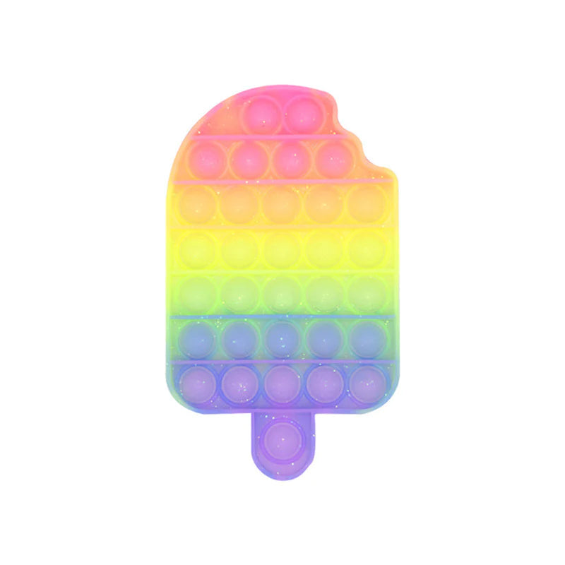 Glittering Antistress Toys Ice Cream Push Bubble Sensory Toys Children Autism Fidget Stress Reliever Toy for Kids Adult