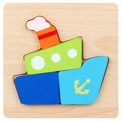 Kids' 3D Wooden Learning Puzzle