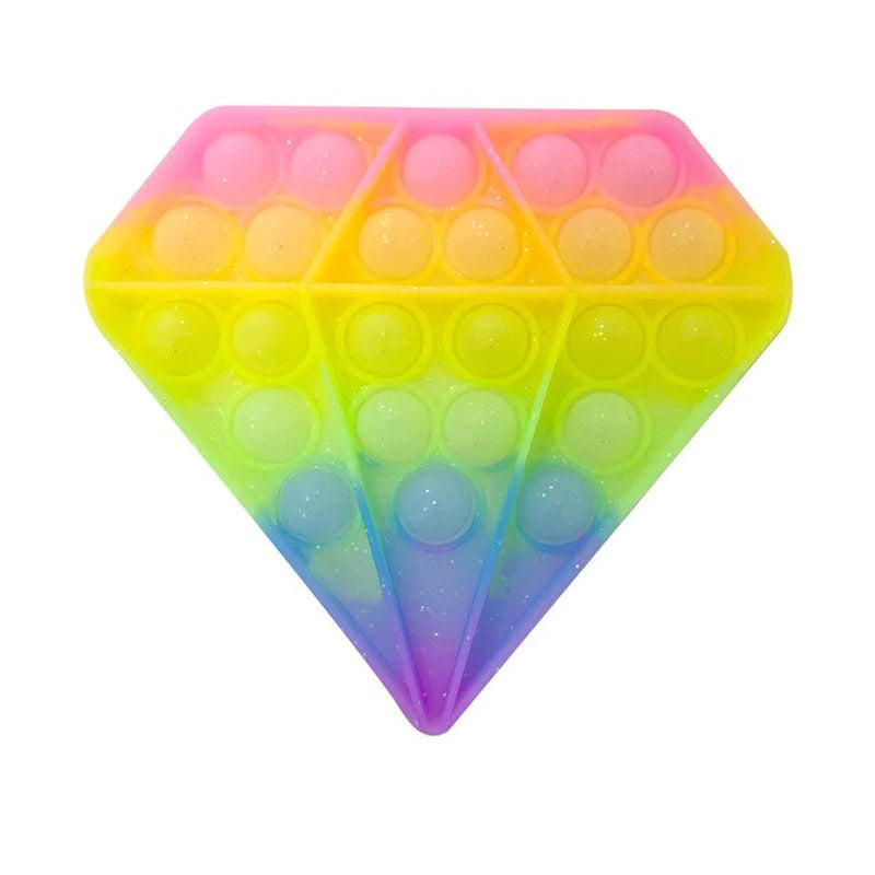 Glittering Antistress Toys Ice Cream Push Bubble Sensory Toys Children Autism Fidget Stress Reliever Toy for Kids Adult
