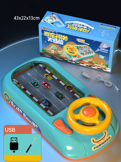 Kids Steering Wheel Game Toy - Racing & Space Adventure Simulator