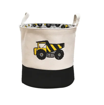 Canvas Children's Cartoon Storage Bucket