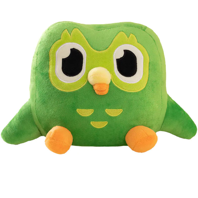Cuddly Green Owl Pillow - Soft Toy for Kids