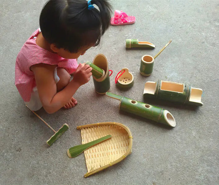 Bamboo Sand & Water Play Kit - 10 Piece