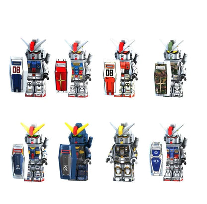 Gundam Robot Mini Figure with Shield for Kids