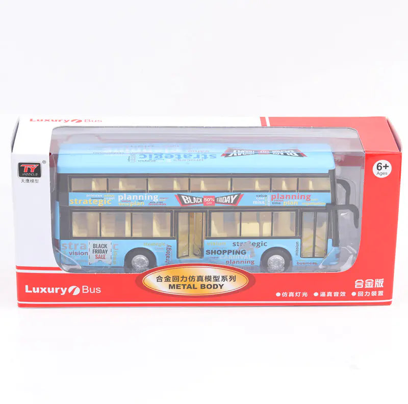 Sky Eagle Alloy Double-Decker Bus Toy