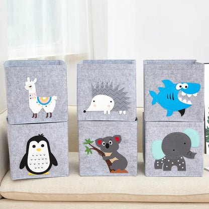 Playful Felt Animal Toy Organizer