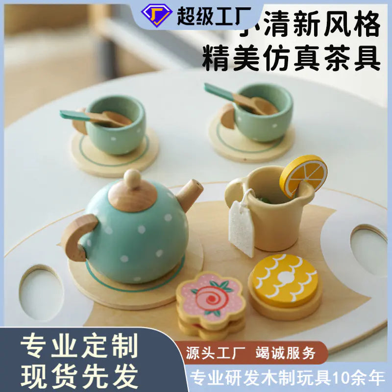 Charming Wooden Tea Party Set