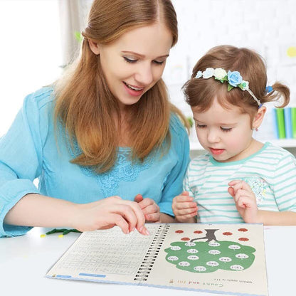 Set of 4 Reusable Grooved Writing Books for Children - Magic Copy Books with Ergonomic Handles