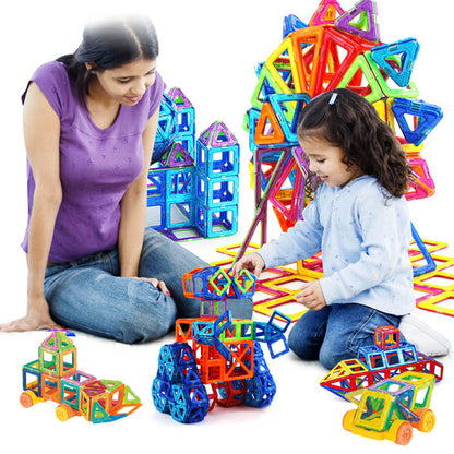 Magnetic Building Tiles Set – Colorful STEM Blocks for Kids