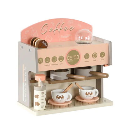 Wooden Coffee Maker Toy Set for Kids Café Play
