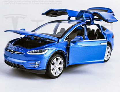 Diecast Tesla Model X Toy Car with Openable Doors