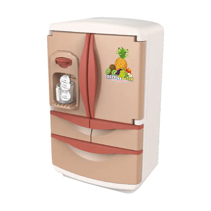Mini Spray Refrigerator Toy Set with Food & Light