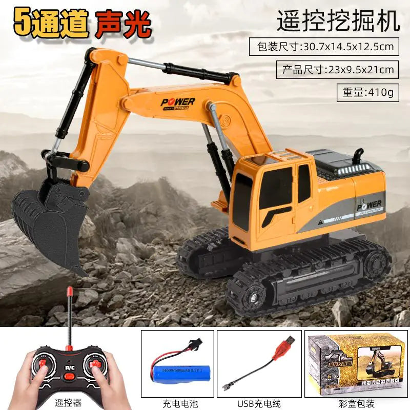 Mega RC Excavator Toy – Realistic Alloy Digger