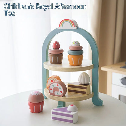 Wooden Tea Time Playset for Kids