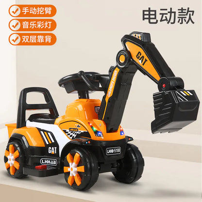 Tiny Tots Electric Excavator Toy